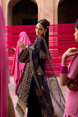 Emaan Adeel NOCTELLE organza bridal dress with handmade dupatta – Empress Wedding Formals'25