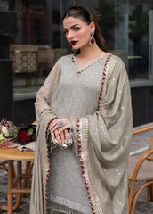 Embroidered chiffon sleeves of CT 25007 Dew suit