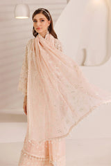 Embroidered chiffon sleeves with delicate foil accents