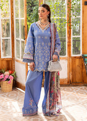 Embroidered lawn shirt front of Sahane Fleur dress