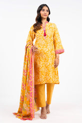Alkaram Winter Collection '23 | FW-23.1-24-YELLOW | 3PC Khaddar Suit