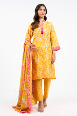 Alkaram Winter Collection '23 | FW-23.1-24-YELLOW | 3PC Khaddar Suit