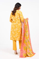 Alkaram Winter Collection '23 | FW-23.1-24-YELLOW | 3PC Khaddar Suit