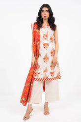 Alkaram Winter Collection '24 | FW-13-24-Cream | Unstitched Khaddar 3PC Suit