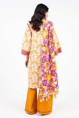 Winter Collection '24 | FW 21-24-Yellow | 3PC Printed Khaddar Suit