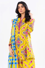 Winter Collection '24 | FW 35-24-Yellow | 3PC Printed Cambric Suit