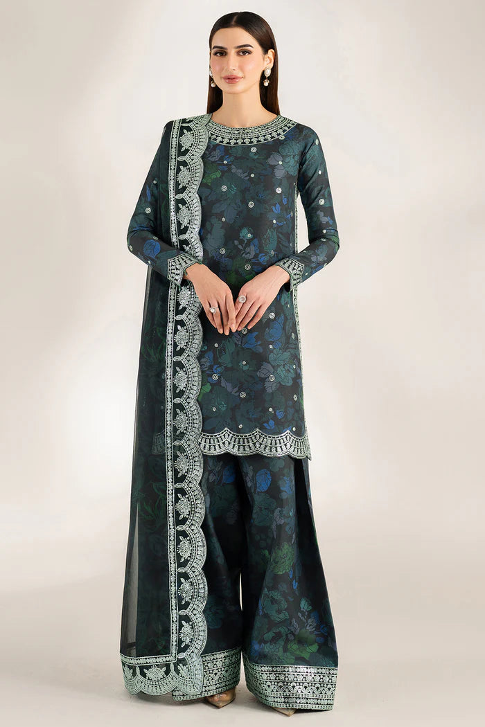 Farasha Alora Charm raw silk trouser with embroidered detailing
