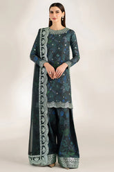 Farasha Alora Charm raw silk trouser with embroidered detailing