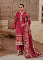 Gulaal | Velouré Printed Silk | Rosewood Majesty SKU:GS - 01