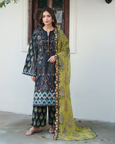 Roheenaz Whispered Florals Unstitched Volume 2 | Garden Mist