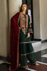 CHARIZMA POSHIMA VOL 3 2025 WINTER | 3-pc Unstitched Embroidered Dyed Leather Shirt PSW5-17