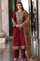 CHARIZMA POSHIMA VOL 3 2025 WINTER | 3-pc Unstitched Embroidered Dyed Leather Shirt PSW5-20