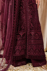 Embroidered net front panels of Farasha Cyra dress