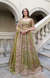 Inayat Premium AZRINA FESTIVE FORMALS '25 embroidered net yoke and panels dress