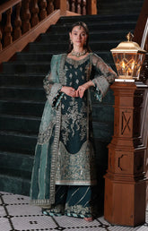 Inayat Premium EZRA organza panels with embroidered dupatta border
