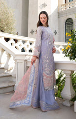 Inayat Premium LIZA printed organza dupatta with raw silk trouser
