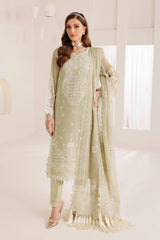 Intricate chiffon sleeves embroidery on Alizeh Ahana