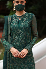 Kuch Khas K-106 ready embroidered chiffon dupatta with dyed trouser