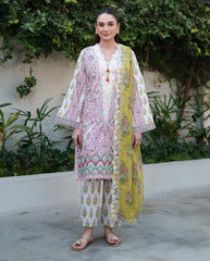 Roheenaz Whispered Florals Unstitched Volume 2 | Lily Drift