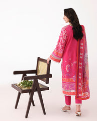 Roheenaz Rosette Unstitched Lawn '26 | Lumina