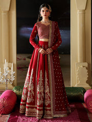 Mahnur Zarmisha PK-02 embroidered silk shirt with chiffon dupatta