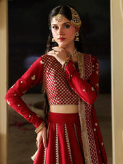 Mahnur Zarmisha PK-02 luxury embroidered chiffon dupatta outfit