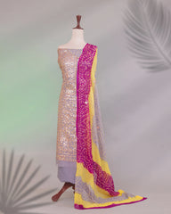 Matching plain trouser of Nuraya 3-piece dress