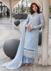 Organza daman border detail on front panel of CT 25001 First Rain