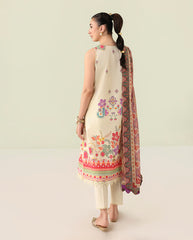 Roheenaz Rosette Unstitched Lawn '26 | Pastel Symphony