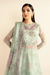 Printed chiffon back view of Xenia SIVE formal dress