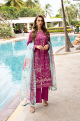 Riwayat Lawn Collection Vol-11 | Y-1109 | 3PC Embroidered Lawn Suit
