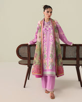 Roheenaz Rosette Unstitched Lawn '26 | Soft Solstice