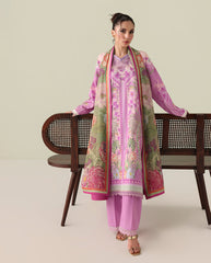 Roheenaz Rosette Unstitched Lawn '26 | Soft Solstice