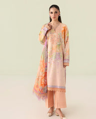 Roheenaz Rosette Unstitched Lawn '26 | Sunlit Fern