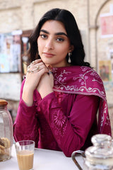 Fuchsia Thread — soft, striking, and made for winter elegance by Cross Stitch. 💕