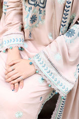 Cozy yet classy — beige embroidered suit from Cross Stitch Pakistan.
