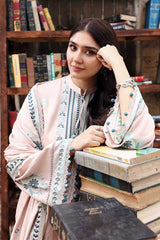 Cozy yet classy — beige embroidered suit from Cross Stitch Pakistan.