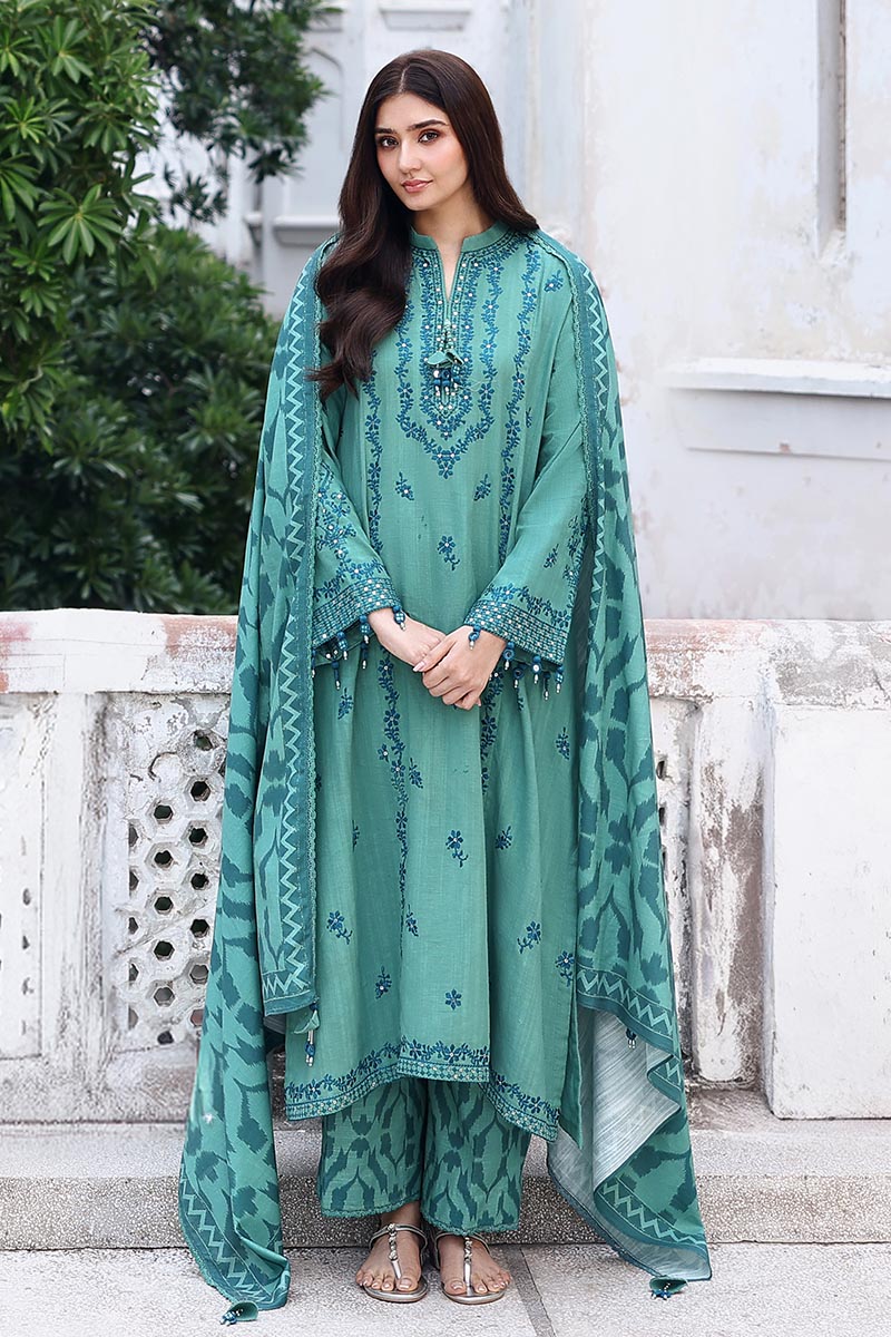 Soft, stylish, and sophisticated — Cross Stitch Fleur Whisper in khaddar.