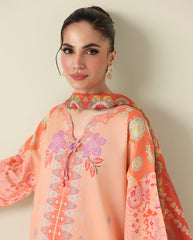 Roheenaz Rosette Unstitched Lawn '26 | Warm Horizon