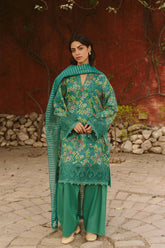Front view of Ayzel Sanya embroidered lawn shirt