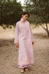 Front view of Ayzel Selis embroidered lawn shirt