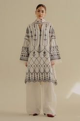 COCO By Zara Shahjahan Iris-2B Lawn Suit - Front Embroidered Detail
