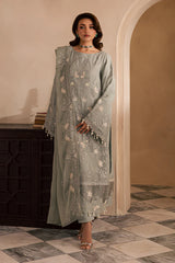 Detailed view of chiffon sleeves embroidery on ISMIRA dress