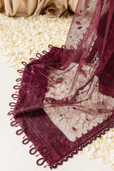 Embroidered net dupatta – Cyra formal suit