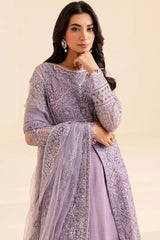 Sleeves design in embroidered net – Farasha Fuchsia Fantasy