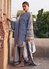 Color-Blocked Dupatta with Satin Silk Border – HussainRehar NIRMAL SS'25