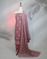\Highway Fashion Velour Embroidered Raw Silk Suit - Front View (Code: Ezzz)