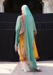 Intricate Back Embroidery on HussainRehar Masam Lawn Suit