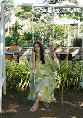 Elaf Signature - Embroidered Prints Collection With Chiffon Dupatta '26 | ESA-7A IVORY SEASON