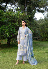 Elaf Luxury Lawn '26 | ELY-12 SKY BLISS